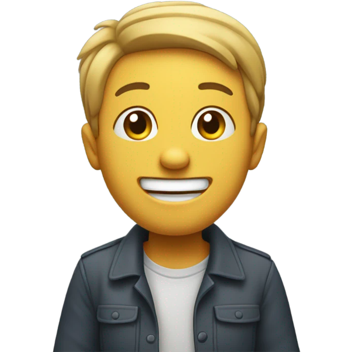 Someone smiling with fingers crossed for good luck  emoji