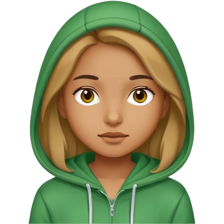 girl with green hodie emoji
