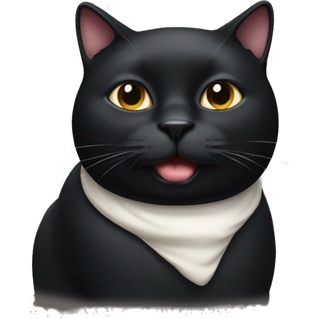 fat black cat emoji