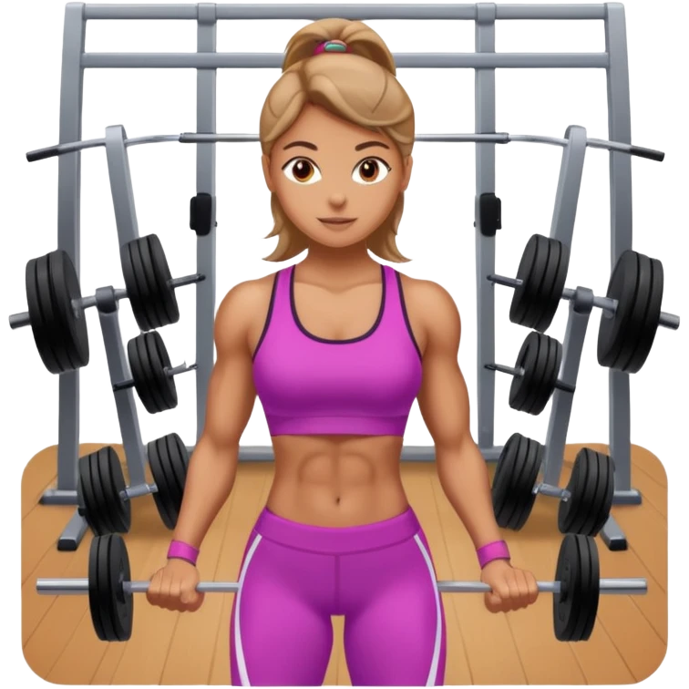 chica en el gimnasio emoji