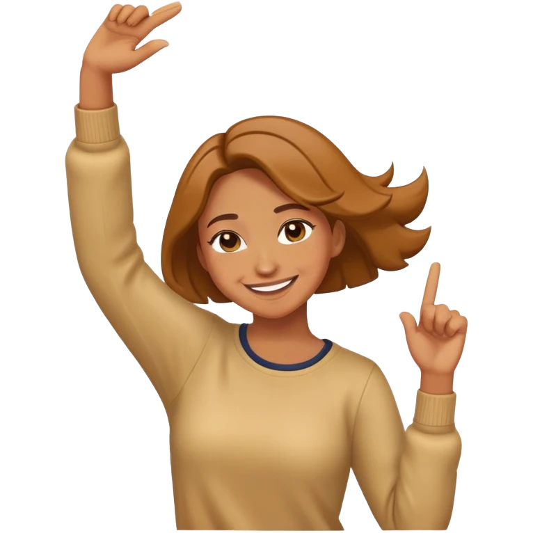 woman dabbing emoji