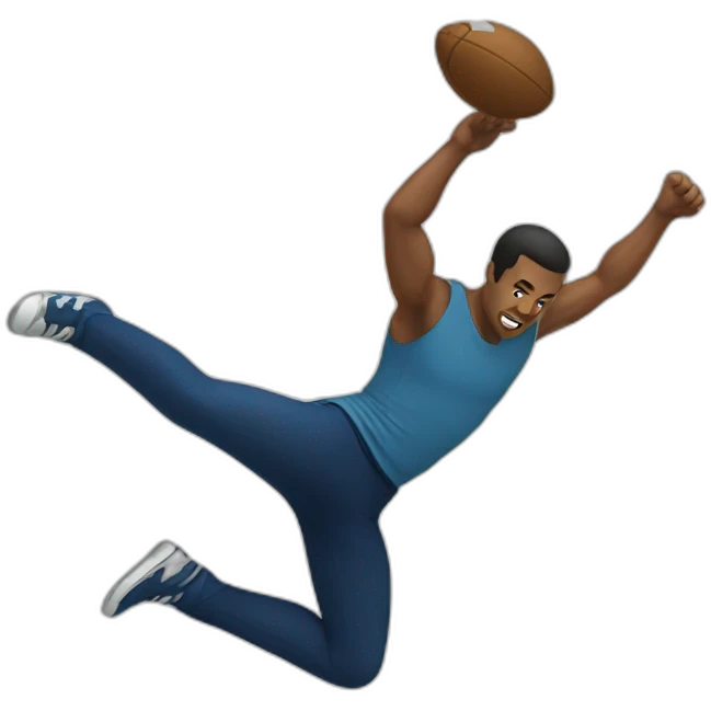Man kicking can emoji