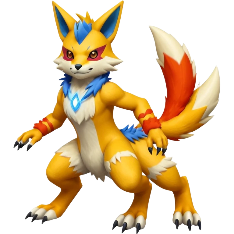Lombax-Zeraora-Renamon full body emoji