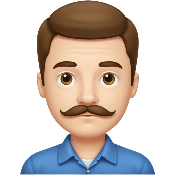 realistic portrait of a boy with mustaches  emoji