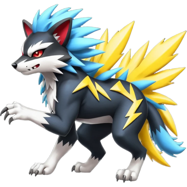 Obstagoon-Luxray-Zeraora-fusion  emoji