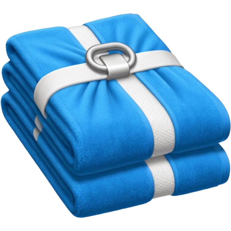 blue hotel room towel emoji