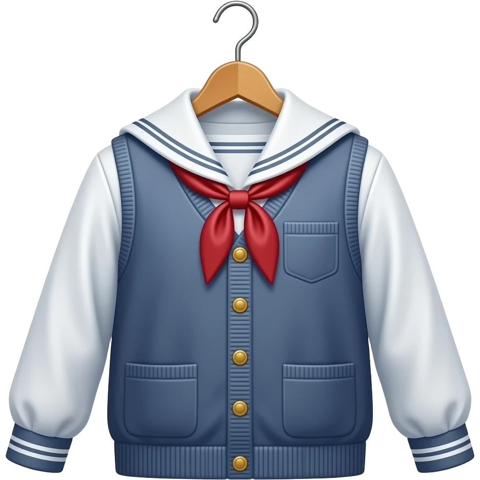 옷걸이에 여자 교복이 걸려있는 emoji