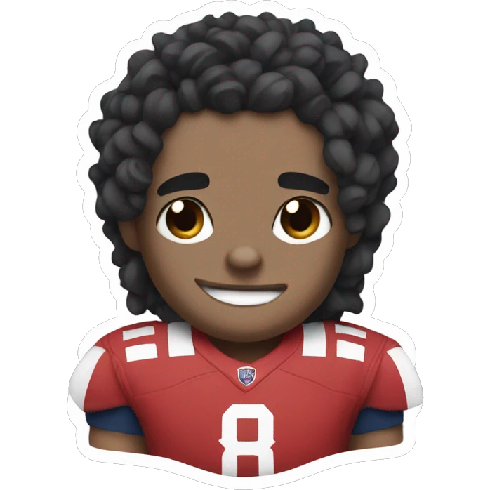 Stitch wearing a commanders jersey emoji