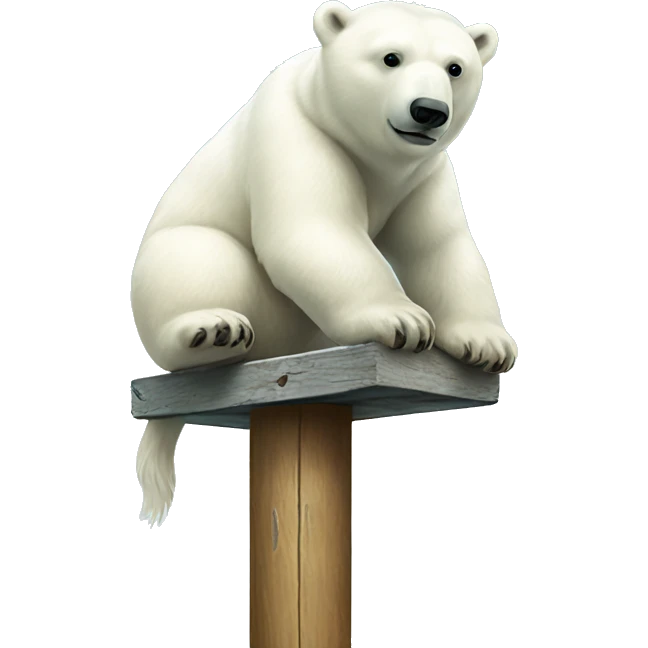 Polar bear on a pole emoji