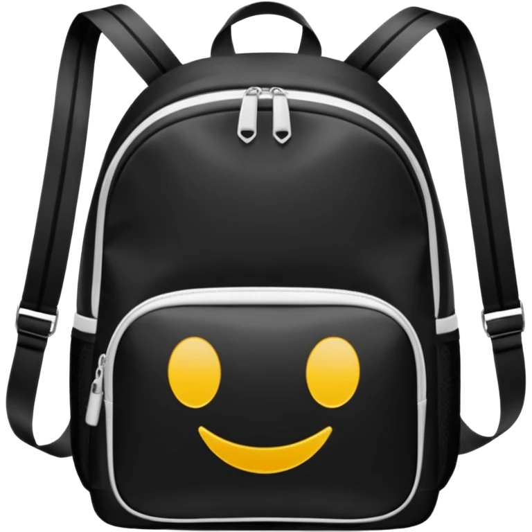 sac a dos de sport noir sans motif emoji