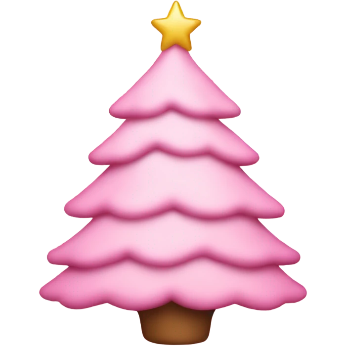 Baby pink Christmas tree  emoji