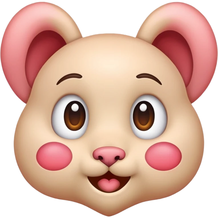 Heart eyes emoji with ears emoji