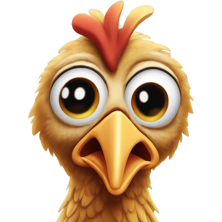 surprised chicken  emoji