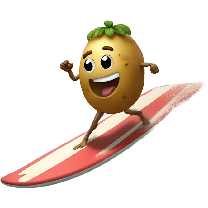 Potato sufing  emoji