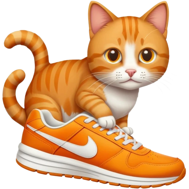 A cat with Nikes emoji