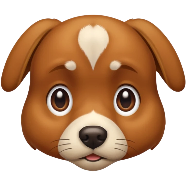Brown dog whimpering emoji