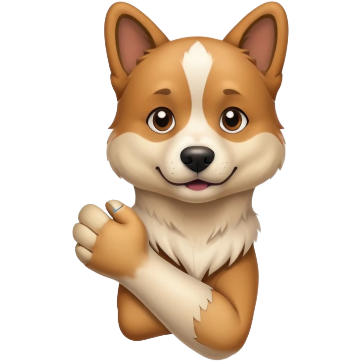 dog with the arm broke emoji