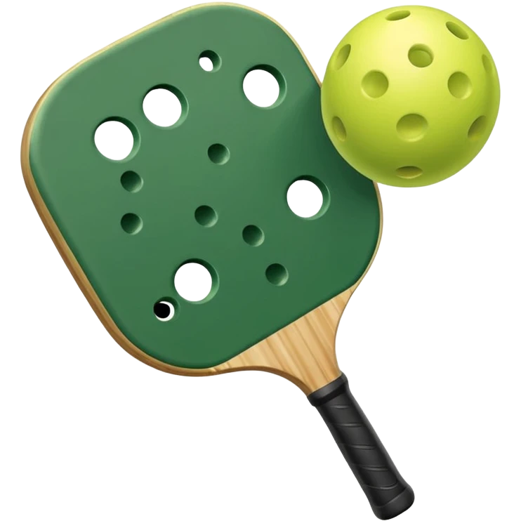 Pickleball paddle and ball emoji