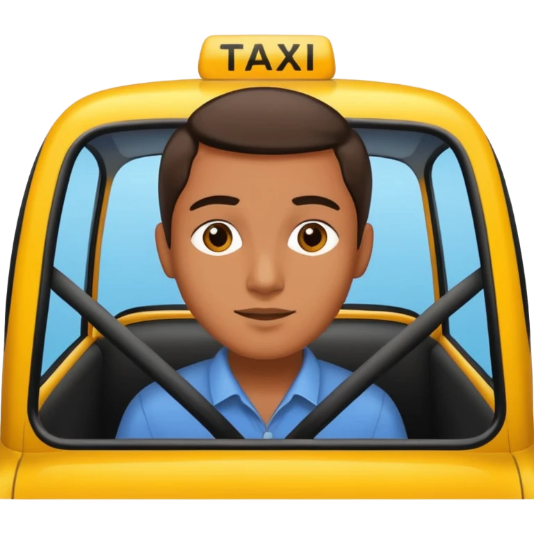 A migrant in a taxi emoji