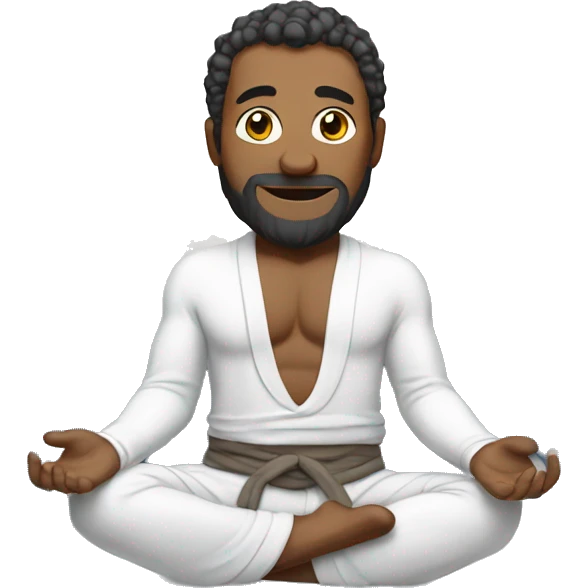 Yogi in snow emoji