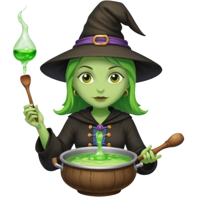 green witch cooking potion emoji