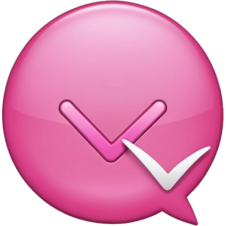 check mark pink emoji