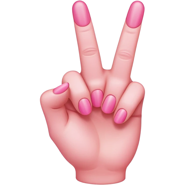 Pink middle finger emoji