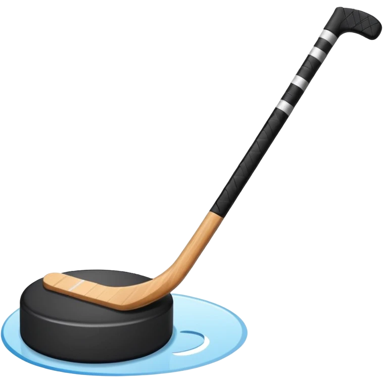 hockey stick and puck emoji