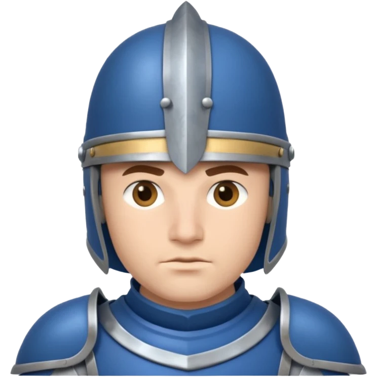 blue Armored night guard emoji