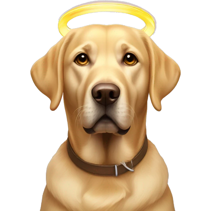Golden lab with halo over head emoji