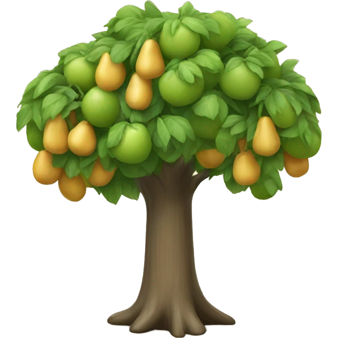 Tree with ivory fruits emoji