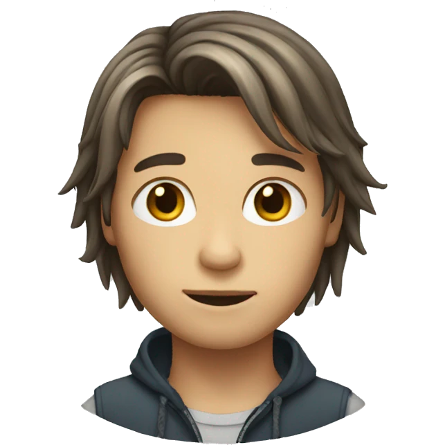 Boy long hair emoji