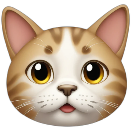 A cat showing disappointment emoji