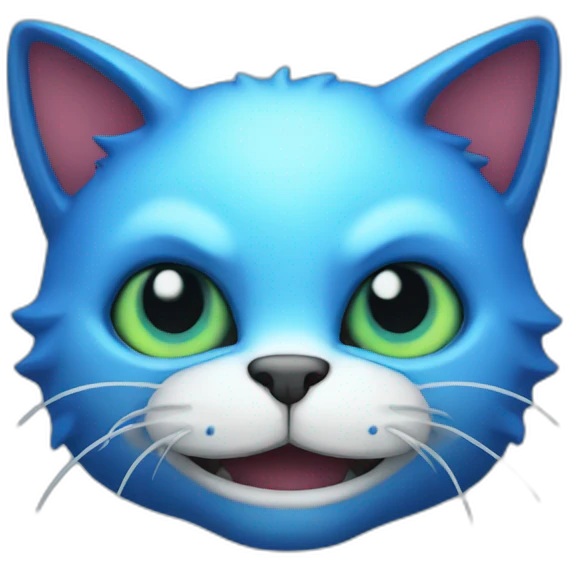 Cat demon blue emoji