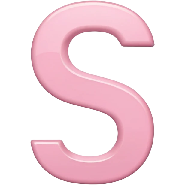 Baby pink letter S emoji