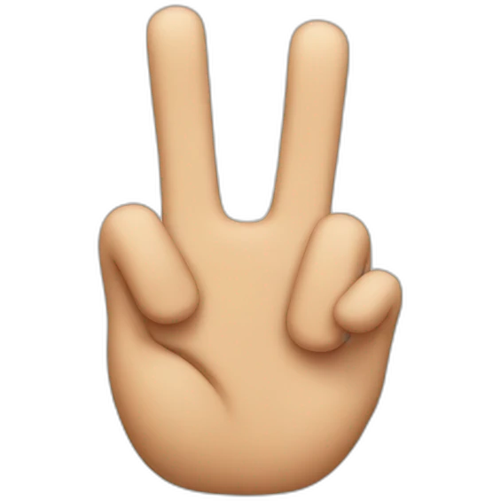 Three fingers emoji