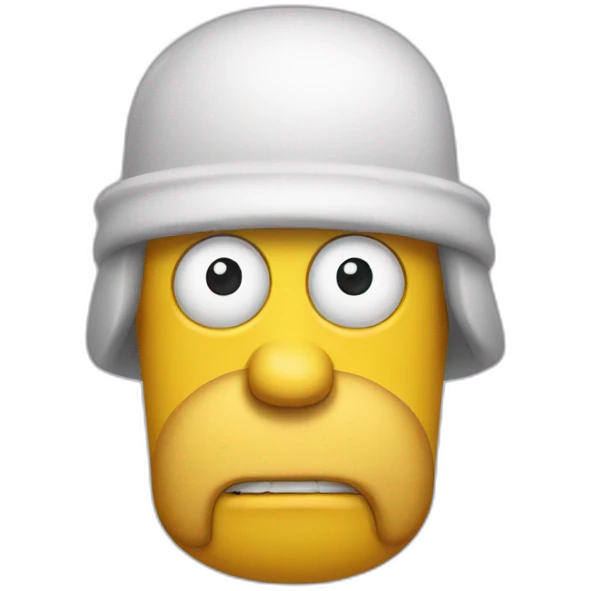 Homer avec des donut sur les yeux emoji