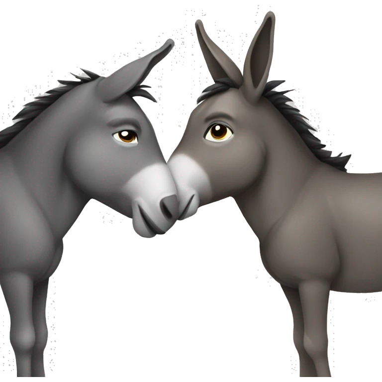 kissing donkey emoji