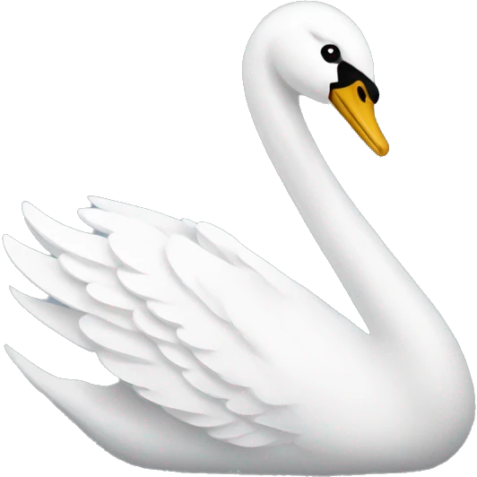 Swan emoji with facing the right side emoji