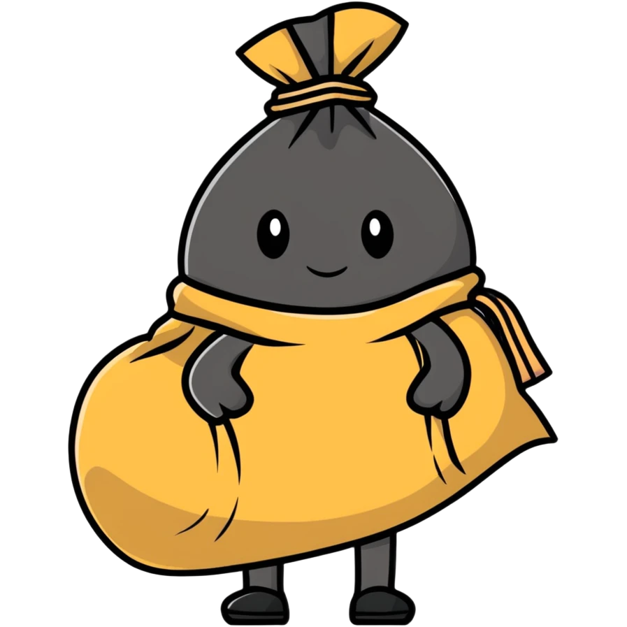 character with a sack over its head emoji
