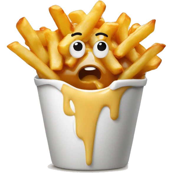 Poutine mange une poutine  emoji
