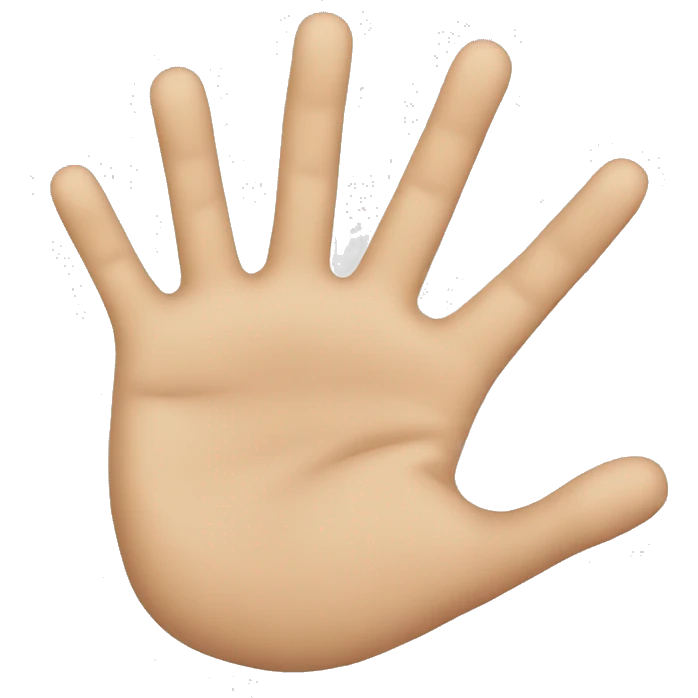 A hand emoji