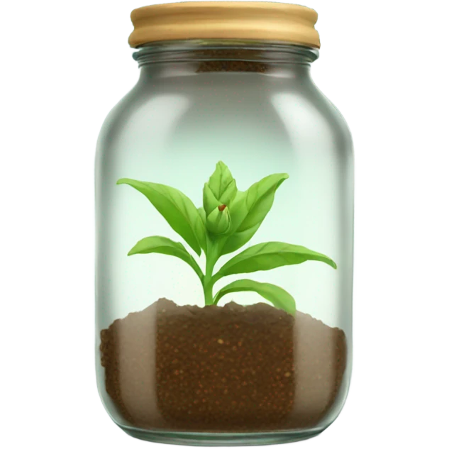 Jar with bud emoji