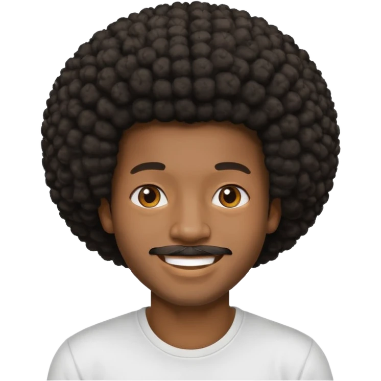 Black man afro emoji