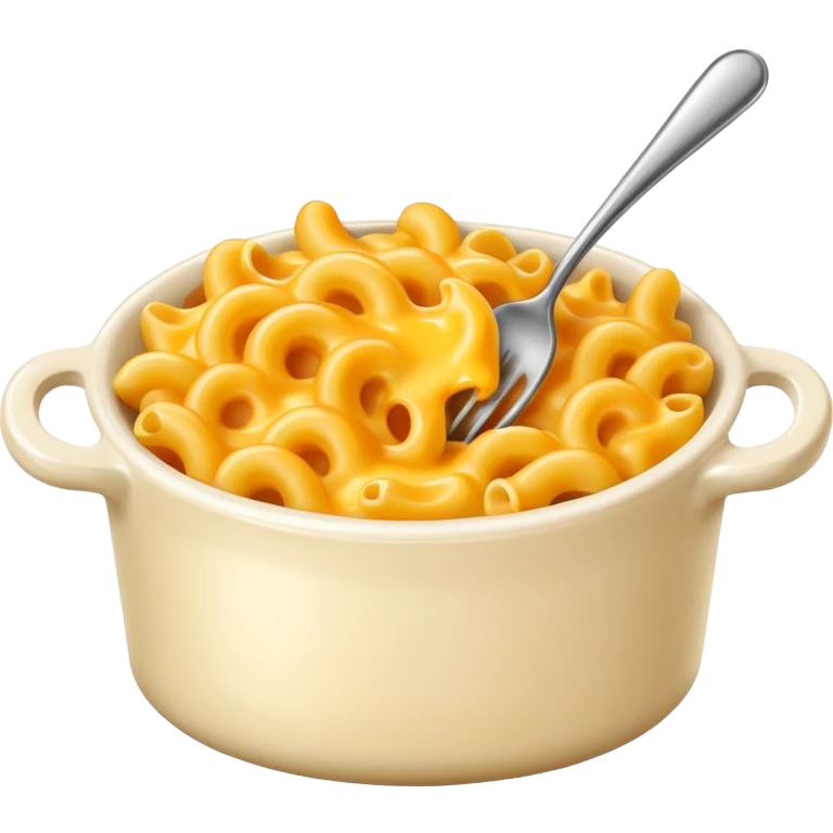 macaroni and cheese with cheesy pull emoji