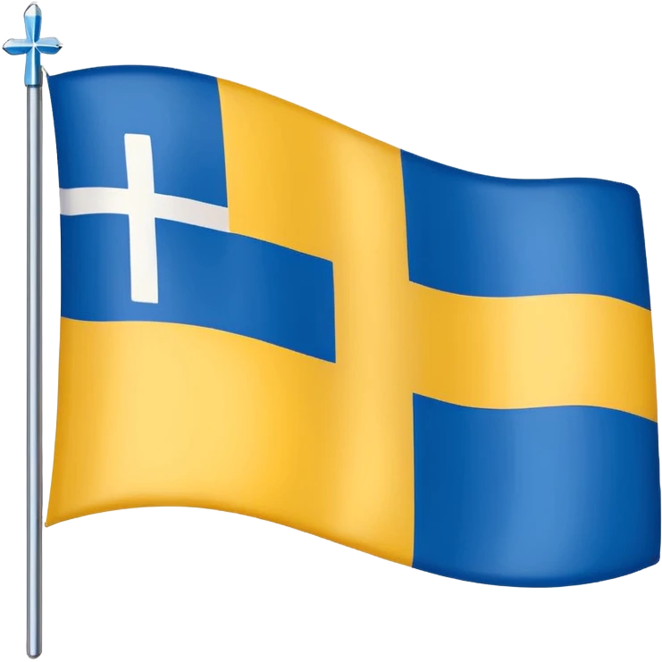 Swedish flag mixed with danish emoji
