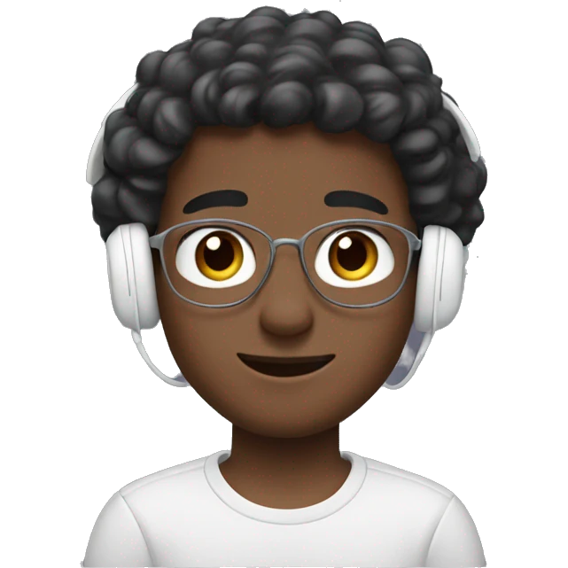 boy with AirPods max emoji