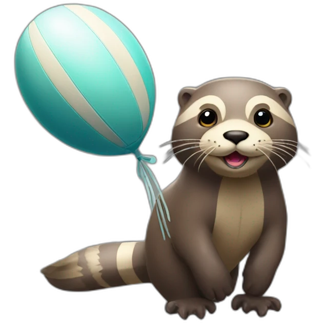 Loutre avec ballon de rugby emoji