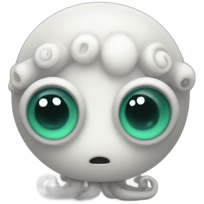 Cute kraken eyes close meditate emoji