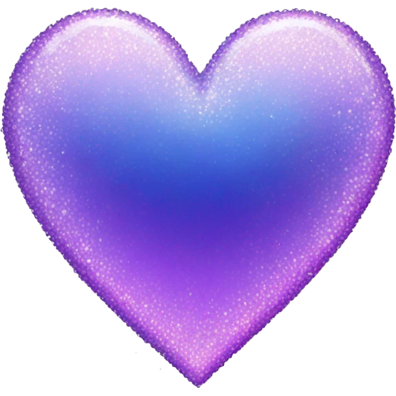 sparkly indigo-lilac-gradient iridescent heart emoji